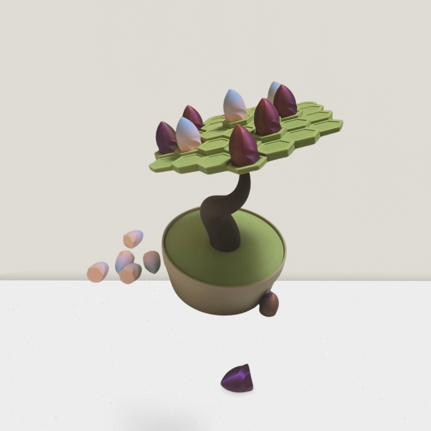 Bonsai Blitz - Bonsai Baum Balancierspiel - 3D Gedrucktes Zimmerpflanzen Spiel