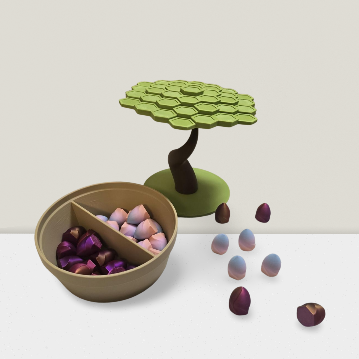 Bonsai Blitz - Bonsai Baum Balancierspiel - 3D Gedrucktes Zimmerpflanzen Spiel