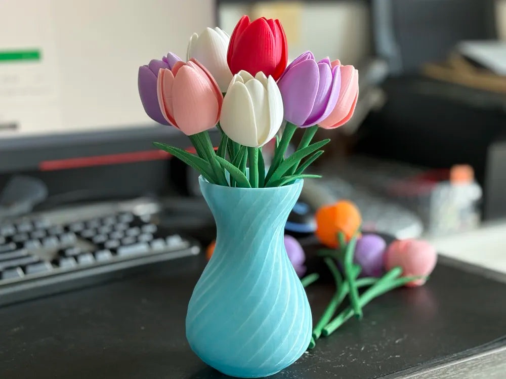 Blumen  Tulpen | Moderne Deko Blumen | Nachhaltige Frühlingsdeko | Minimalistische Vase Deko | Geschenkidee - kein verblühen  Geschenk