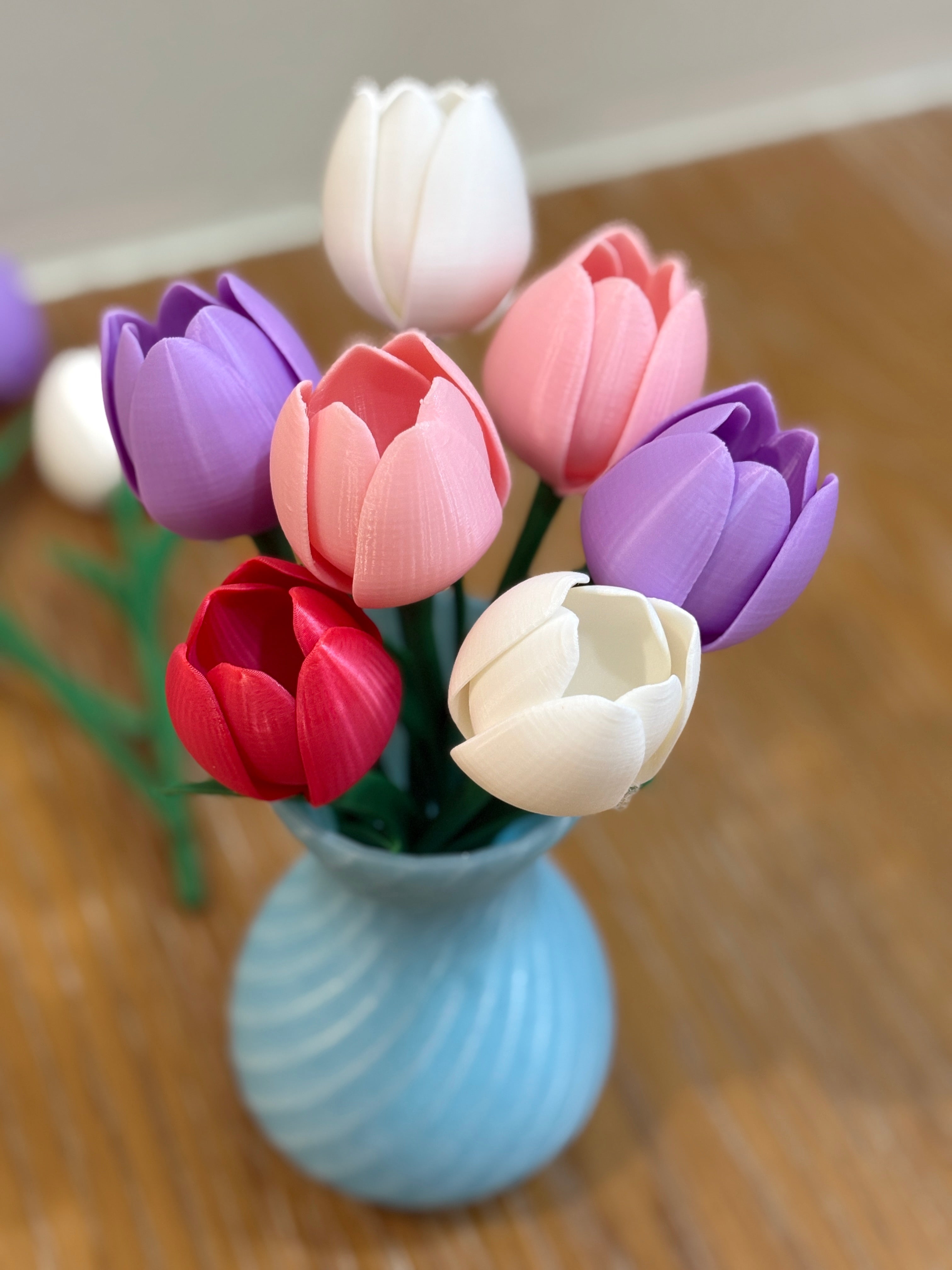 Blumen  Tulpen | Moderne Deko Blumen | Nachhaltige Frühlingsdeko | Minimalistische Vase Deko | Geschenkidee - kein verblühen  Geschenk
