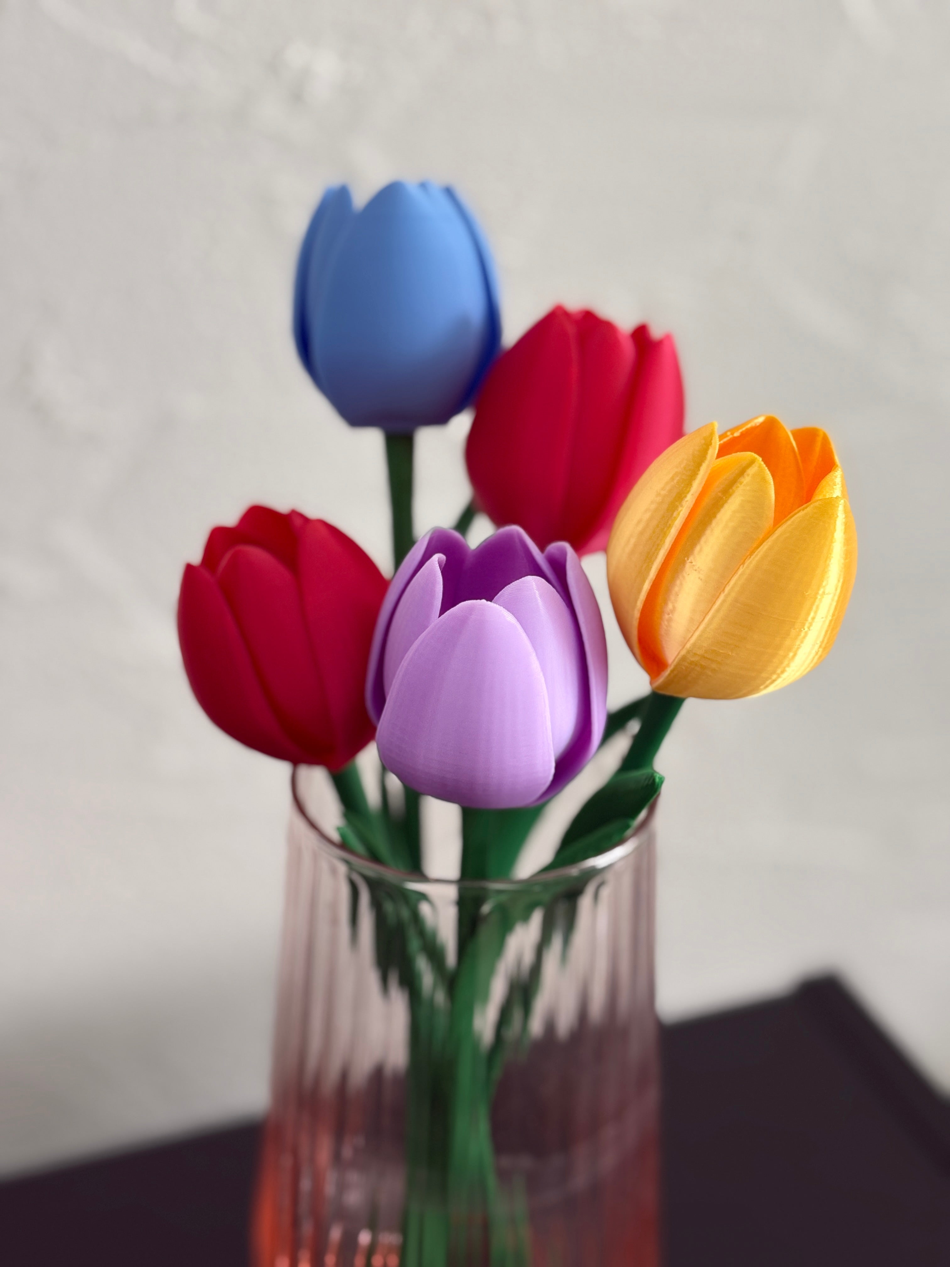 Blumen  Tulpen | Moderne Deko Blumen | Nachhaltige Frühlingsdeko | Minimalistische Vase Deko | Geschenkidee - kein verblühen  Geschenk